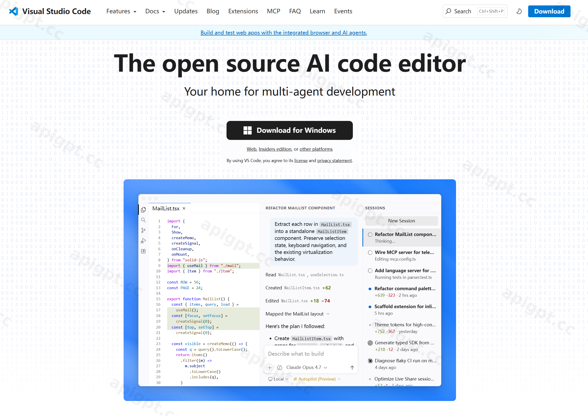 打开 VScode 官方下载页面